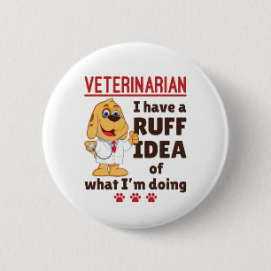 Badge Rond 5 Cm Jolie idée de vétérinaire mignon docteur animalier