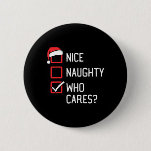Badge Rond 5 Cm Jolie liste de filles qui s'intéressent Noël
