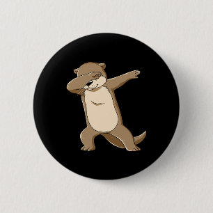 Badge Rond 5 Cm Jolie Loutres de mer Danser Enfants Femmes Hommes