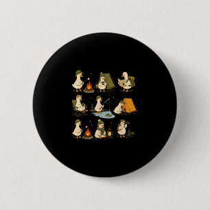 Badge Rond 5 Cm Jolie oie camping drôle amateurs de plein air camp