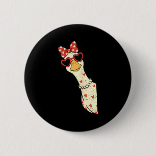 Badge Rond 5 Cm Jolie Oie Xoxo Sois Mienne Joyeuse Saint-Valentin