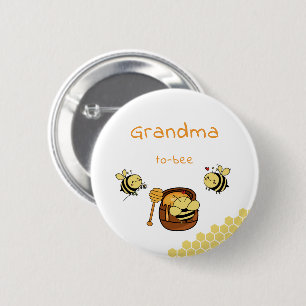 Badge Rond 5 Cm Jolie petite abeille et douce grand-mère abeille à