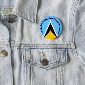 Badge Rond 5 Cm Jolie phrase de texte de l'hymne bleu jaune du dra