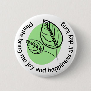 Badge Rond 5 Cm Jolie plante d'intérieur botanique soin des plante