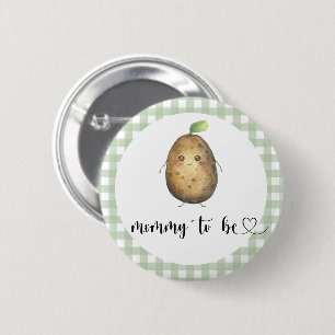 Badge Rond 5 Cm Jolie pomme de terre - future maman Baby Shower