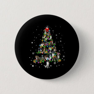 Badge Rond 5 Cm Jolie Sprollie Chien Noël Arbre Décor Cadeau Noël