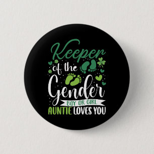 Badge Rond 5 Cm Jolie Tante Gardienne Du Sexe De La Saint-Patrick