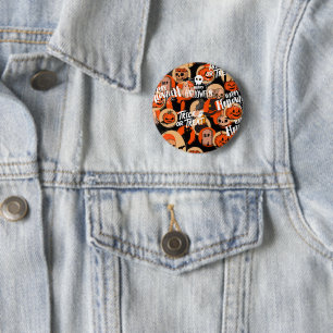 Badge Rond 5 Cm Jolies et effrayantes vibrations effrayantes d'Ha