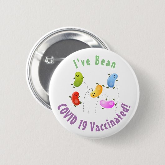 Badge Rond 5 Cm Jolies jellybeans sauter dessin animé vacciné (Devant & derrière)
