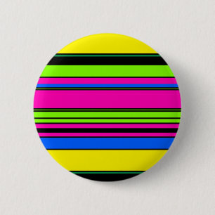 Badge Rond 5 Cm Jolies rayures colorées jaunes