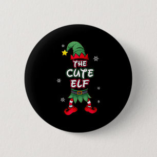 Badge Rond 5 Cm Jolis elfes de Noël pyjama Pjs famille appariée Gr