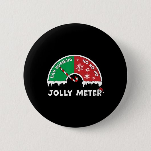 Badge Rond 5 Cm Jolly Mètre Bah Humbug To Ho Ho Ho Anti Christmas (Devant)