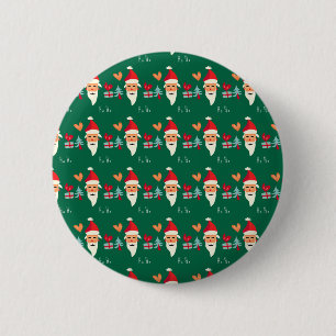 Badge Rond 5 Cm Jolly Père Noël Christmas Design