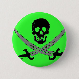 Badge Rond 5 Cm Jolly roger