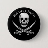 Badge Rond 5 Cm Jolly Roger Pirate Day (Devant)
