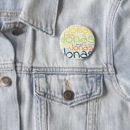 Badge Rond 5 Cm Jonas (En situation)