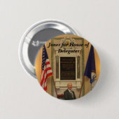 Badge Rond 5 Cm Jones pour la Chambre des délégués (Devant & derrière)