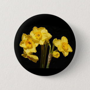 Badge Rond 5 Cm Jonquil fleurit l'insigne