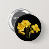 Badge Rond 5 Cm Jonquil fleurit l'insigne (Devant & derrière)