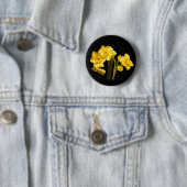 Badge Rond 5 Cm Jonquil fleurit l'insigne (En situation)