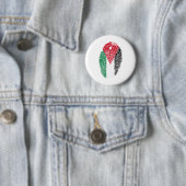 Badge Rond 5 Cm Jordanie Drapeau Empreinte d'identification du pay (En situation)