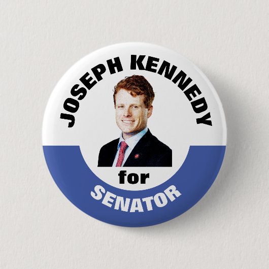 Badge Rond 5 Cm Joseph Kennedy pour le sénateur (Devant)