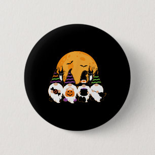 Badge Rond 5 Cm Jote Halloween Gnome Éffrayant Gardening Trick Ou