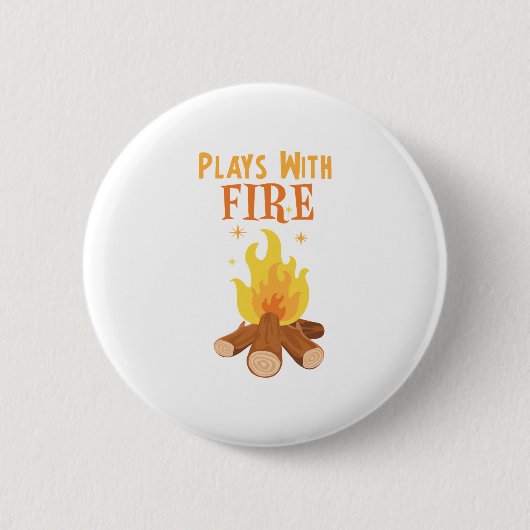 Badge Rond 5 Cm Joue avec feu (Devant)