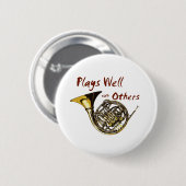 Badge Rond 5 Cm Joue bien avec d'autres (Devant & derrière)