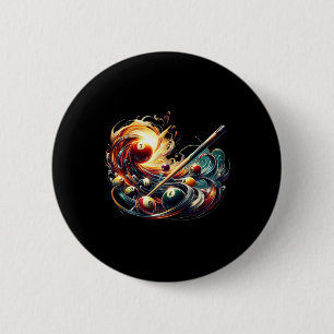 Badge Rond 5 Cm Jouer À Billard Signifie Maîtriser La Cue Au B