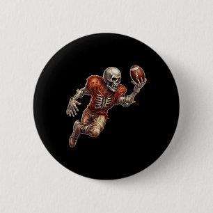 Badge Rond 5 Cm Jouer au football Touchdown Halloween cool