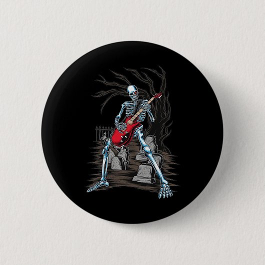 Badge Rond 5 Cm Jouer de la guitare (Devant)