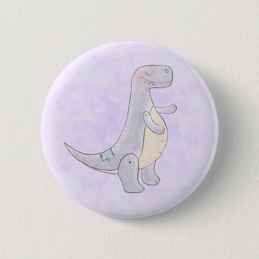 Badge Rond 5 Cm Jouet à dinosaures Rex Tyrannosaurus (Devant)