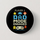 Badge Rond 5 Cm Joueur 1 mode père activé (Devant)