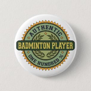 Badge Rond 5 Cm Joueur authentique de badminton