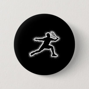 Badge Rond 5 Cm Joueur Badminton Navette Garçons Enfants Badminton