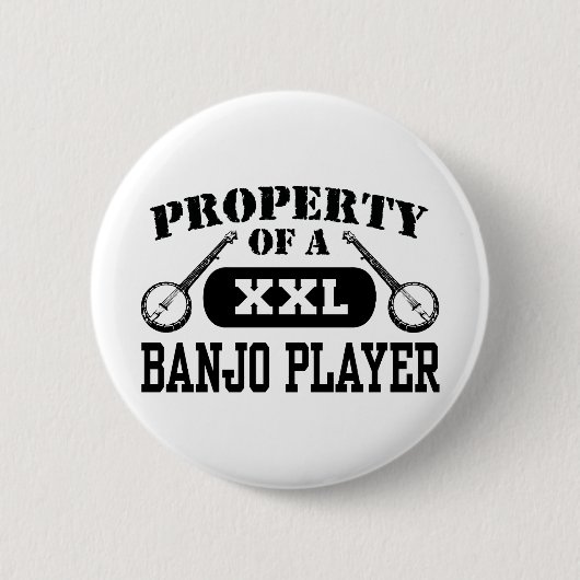 Badge Rond 5 Cm Joueur Banjo (Devant)