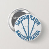 Badge Rond 5 Cm Joueur Bassoon (Devant & derrière)