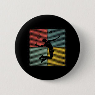 Badge Rond 5 Cm Joueur de badminton Shuttle Badminton 2