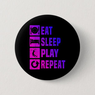 Badge Rond 5 Cm Joueur de badminton Squash Hommes Badminton Navett
