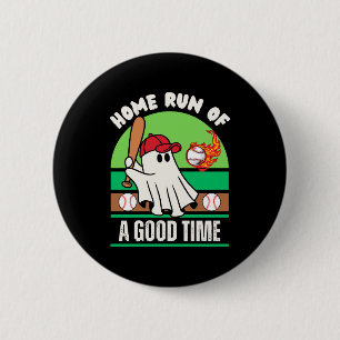 Badge Rond 5 Cm Joueur de baseball fantôme Halloween