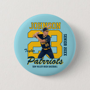 Badge Rond 5 Cm Joueur de baseball Maillot personnalisé Photo Numé