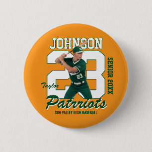 Badge Rond 5 Cm Joueur de baseball Maillot personnalisé Photo Numé
