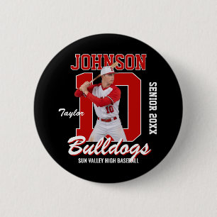 Badge Rond 5 Cm Joueur de baseball Maillot personnalisé Photo Numé