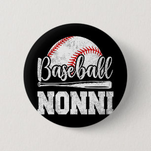 Badge Rond 5 Cm Joueur de baseball Nonni Joueur Mère #39; #39; s D
