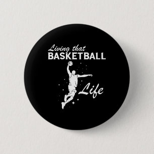 Badge Rond 5 Cm Joueur de basket-ball de la vie de basket-ball de 