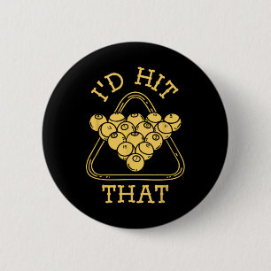 Badge Rond 5 Cm Joueur de billard