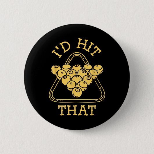 Badge Rond 5 Cm Joueur de billard (Devant)