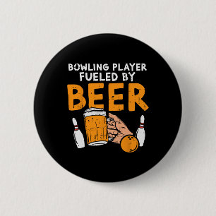 Badge Rond 5 Cm Joueur de bowling alimenté amusant Joueur de bowle