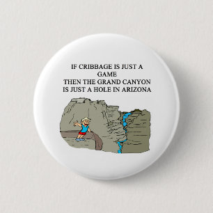 Badge Rond 5 Cm Joueur de CRIBBAGE